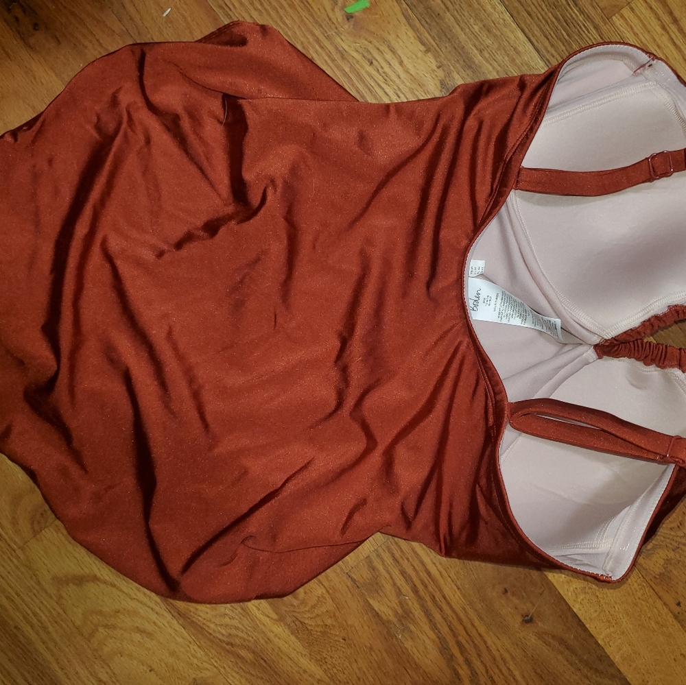 Boden Swim 14 swimsuit one piece xl copper cinnamon burnt orange Nice